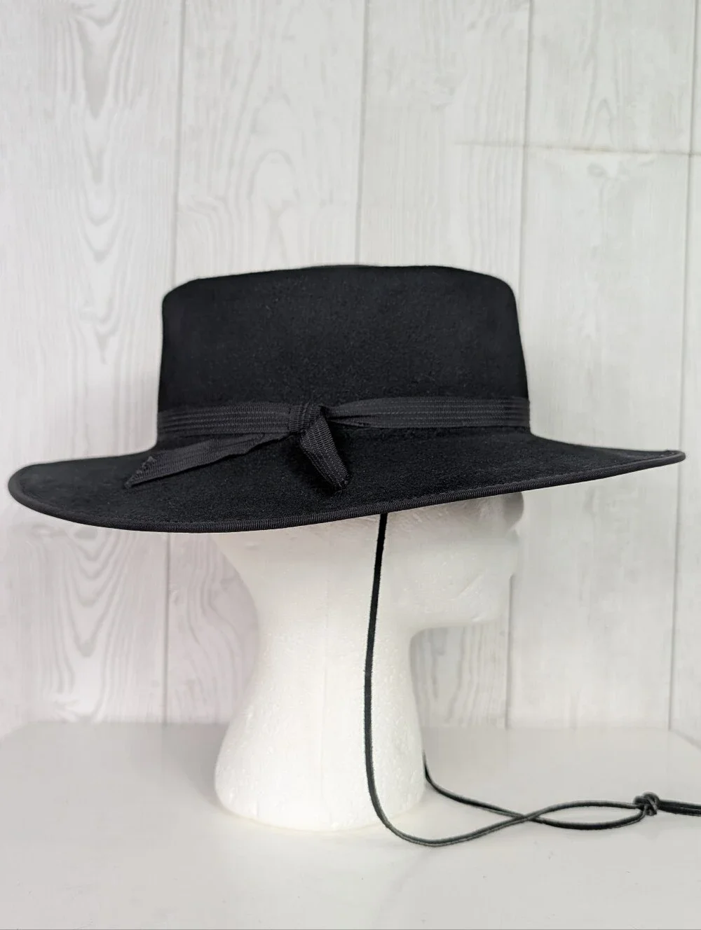 Akubra Wool Hat Black Camp Draft Style 1990s Vintage Made in Australia Size S